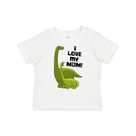 Inktastic I Love My Mom with Baby and Mommy Brontosaurus Boys or Girls Toddler T-Shirt