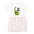 thumbnail image 1 of Inktastic I Love My Mom with Baby and Mommy Brontosaurus Girls Toddler Dress, 1 of 5