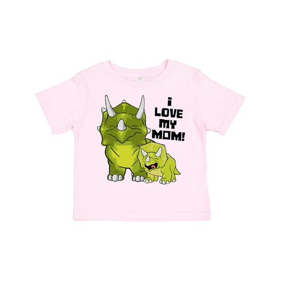 Inktastic I Love My Mom with Baby and Mommy Triceratops Boys or Girls Toddler T-Shirt