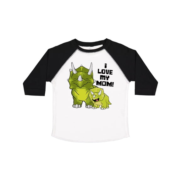 Inktastic I Love My Mom with Baby and Mommy Triceratops Boys or Girls Toddler T-Shirt