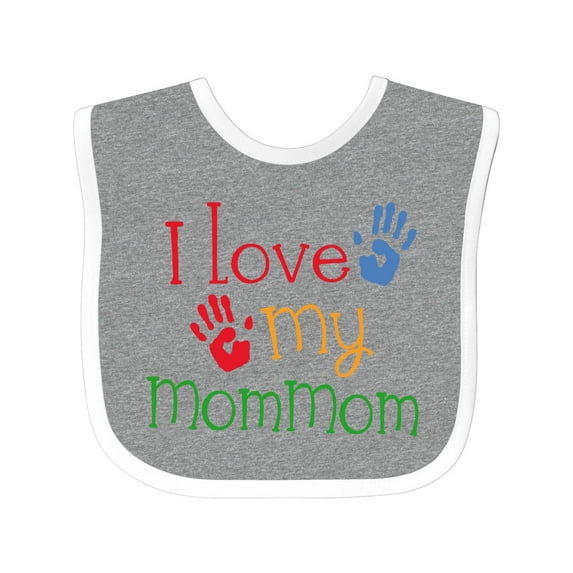 Inktastic I Love My Mommom Boys or Girls Baby Bib