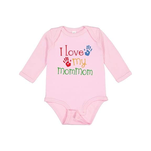 Inktastic I Love My Mommom Boys or Girls Long Sleeve Baby Bodysuit