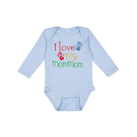 Inktastic I Love My Mommom Boys or Girls Long Sleeve Baby Bodysuit