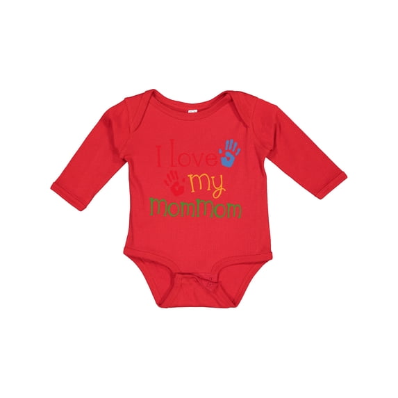 Inktastic I Love My Mommom Boys or Girls Long Sleeve Baby Bodysuit