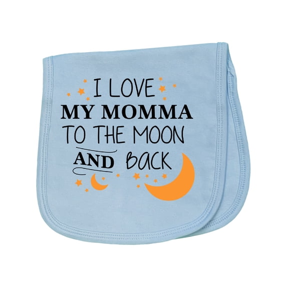 Inktastic I Love My Momma to the Moon and Back Baby Burp Cloth