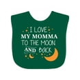 thumbnail image 1 of Inktastic I Love My Momma to the Moon and Back Boys or Girls Baby Bib, 1 of 4