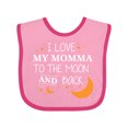 thumbnail image 1 of Inktastic I Love My Momma to the Moon and Back Boys or Girls Baby Bib, 1 of 4