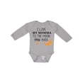 thumbnail image 1 of Inktastic I Love My Momma to the Moon and Back Boys or Girls Long Sleeve Baby Bodysuit, 1 of 5