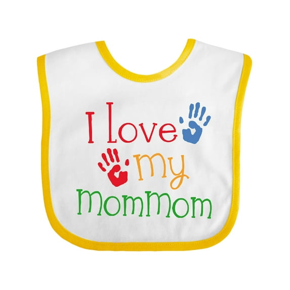 Inktastic I Love My Mommom Boys or Girls Baby Bib