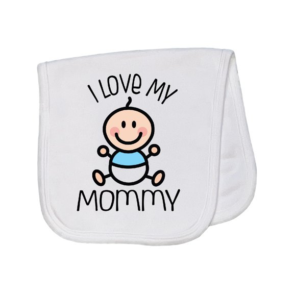 Inktastic I Love My Mommy Baby Boy Baby Burp Cloth