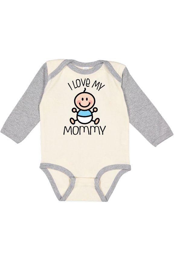 I Love My Mommy Baby Boy Boys Long Sleeve Baby Bodysuit