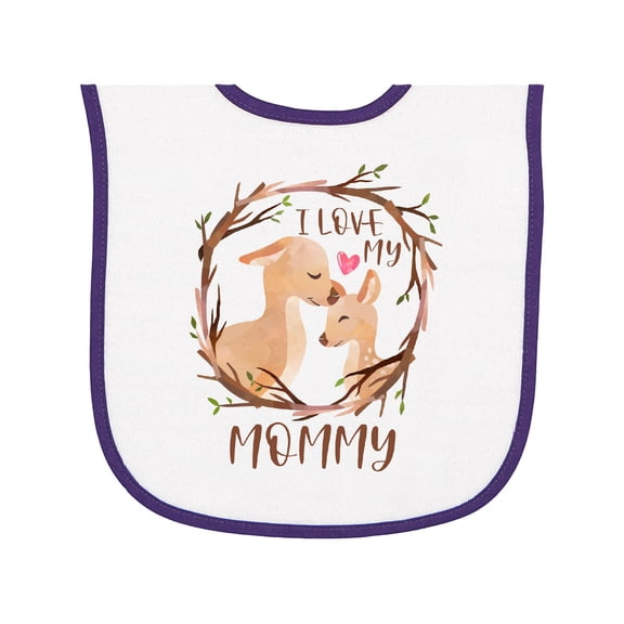 Inktastic I Love My Mommy Baby Terry Cloth Bib