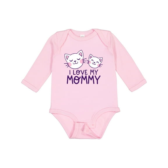 Inktastic I Love My Mommy Boys or Girls Long Sleeve Baby Bodysuit