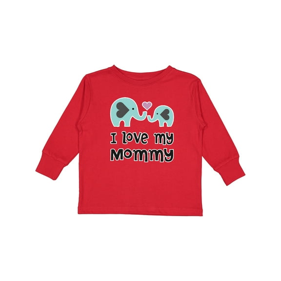 Inktastic I Love My Mommy Boys or Girls Long Sleeve Toddler T-Shirt