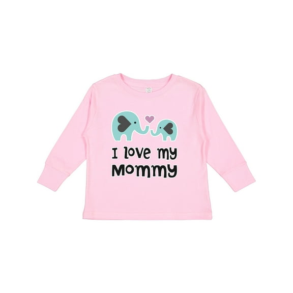 Inktastic I Love My Mommy Boys or Girls Long Sleeve Toddler T-Shirt