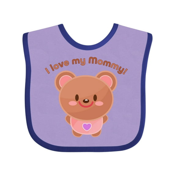 Inktastic I Love My Mommy Cute Baby Bear Boys or Girls Baby Bib
