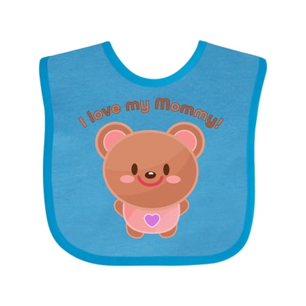 Inktastic I Love My Mommy Cute Baby Bear Boys or Girls Baby Bib