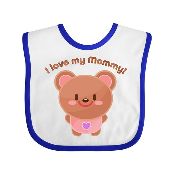 Inktastic I Love My Mommy Cute Baby Bear Boys or Girls Baby Bib