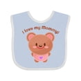 thumbnail image 1 of Inktastic I Love My Mommy Cute Baby Bear Boys or Girls Baby Bib, 1 of 4
