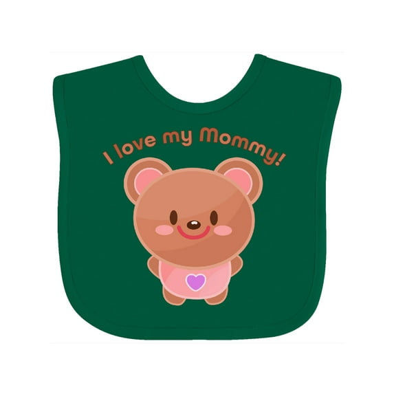 Inktastic I Love My Mommy Cute Baby Bear Boys or Girls Baby Bib