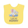 thumbnail image 1 of Inktastic I Love My Mommy Cute Elephants in Night Sky Boys or Girls Baby Bib, 1 of 4