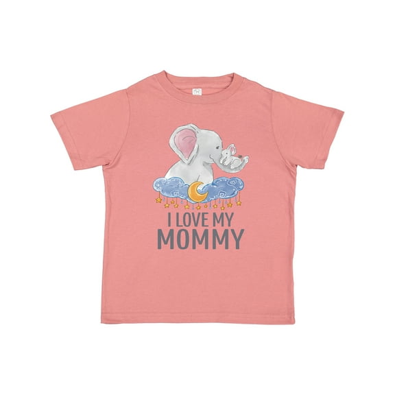 Inktastic I Love My Mommy Cute Elephants in Night Sky Boys or Girls Toddler T-Shirt