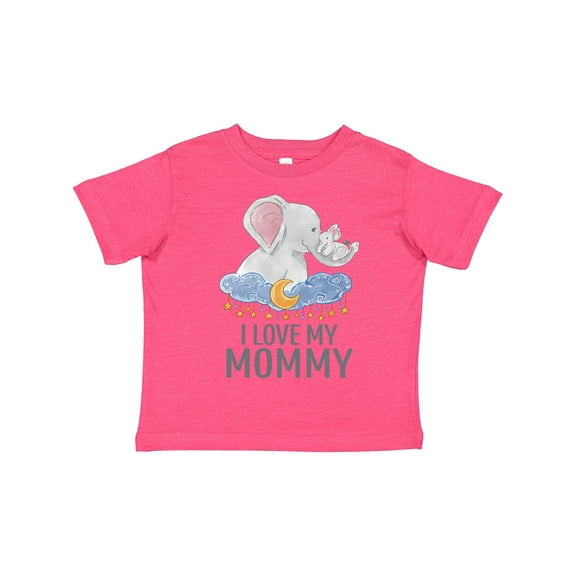 Inktastic I Love My Mommy Cute Elephants in Night Sky Boys or Girls Toddler T-Shirt