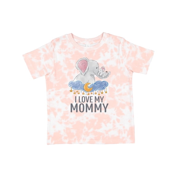 Inktastic I Love My Mommy Cute Elephants in Night Sky Boys or Girls Toddler T-Shirt