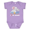 thumbnail image 1 of Inktastic I Love My Mommy Cute Elephants with Moon and Stars Boys or Girls Baby Bodysuit, 1 of 5