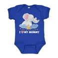 thumbnail image 1 of Inktastic I Love My Mommy Cute Elephants with Moon and Stars Boys or Girls Baby Bodysuit, 1 of 5