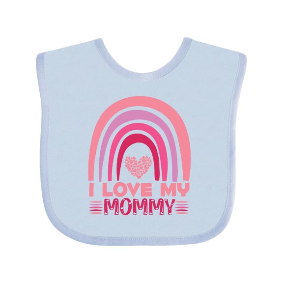 Inktastic I Love My Mommy Girls Baby Bib