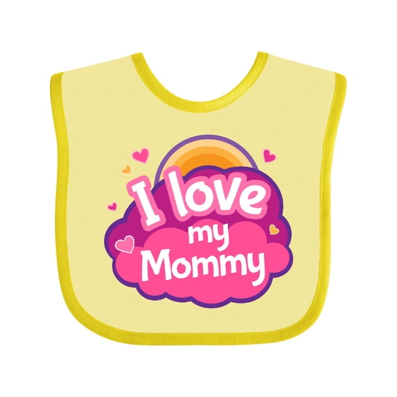 Inktastic I Love My Mommy Girls Girls Baby Bib