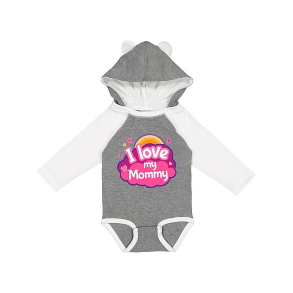 Inktastic I Love My Mommy Girls Girls Long Sleeve Baby Bodysuit