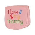 thumbnail image 1 of Inktastic I Love My Mommy Handprints Baby Burp Cloth, 1 of 3