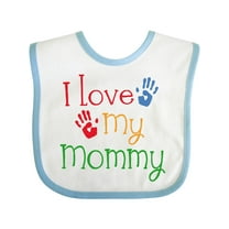Inktastic I Love My Mommy Handprints Boys or Girls Baby Bib