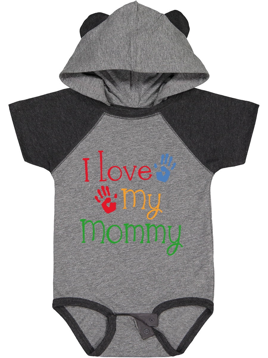 Inktastic I Love My Mommy Handprints Boys or Girls Baby Bodysuit