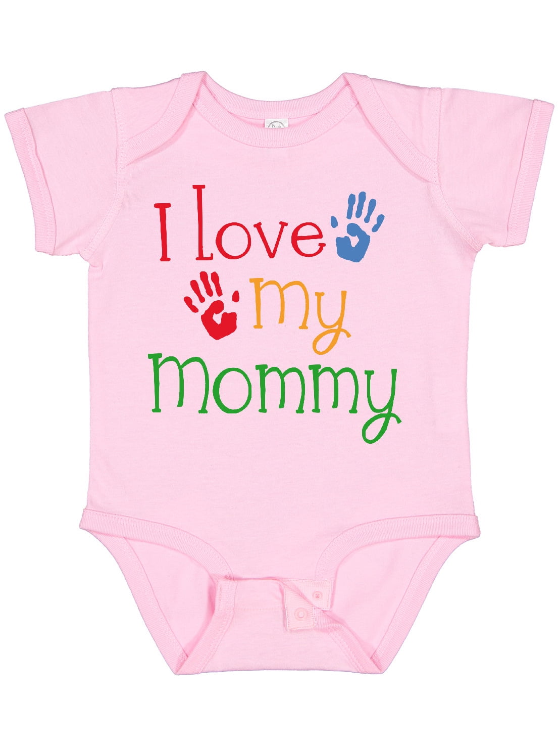 Inktastic I Love My Mommy Handprints Boys or Girls Baby Bodysuit