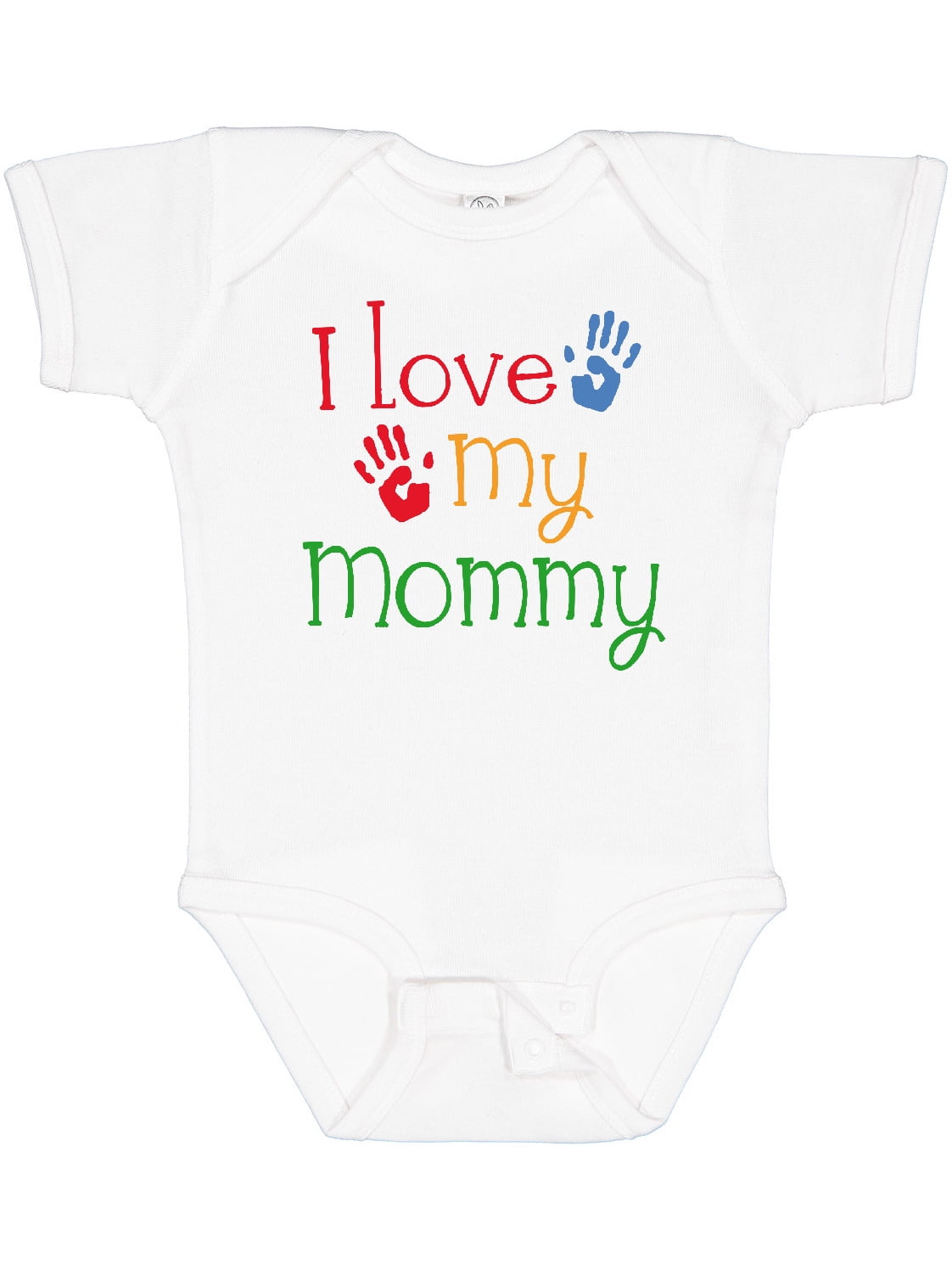 Inktastic I Love My Mommy Handprints Boys or Girls Baby Bodysuit