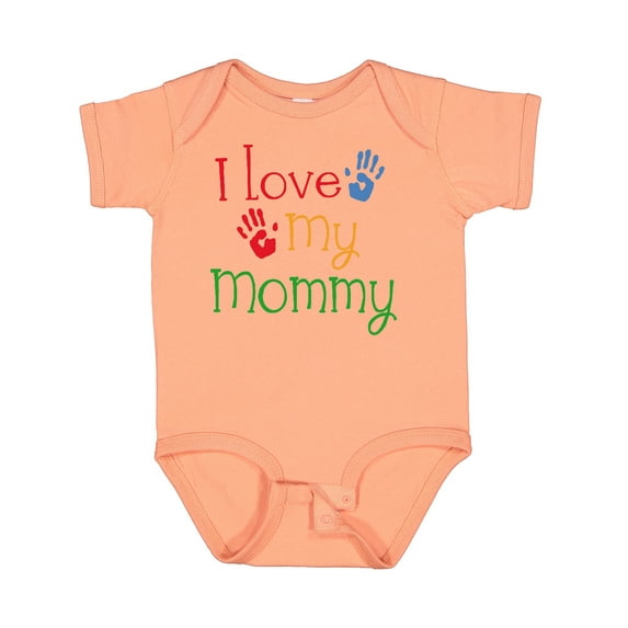 Inktastic I Love My Mommy Handprints Boys or Girls Baby Bodysuit