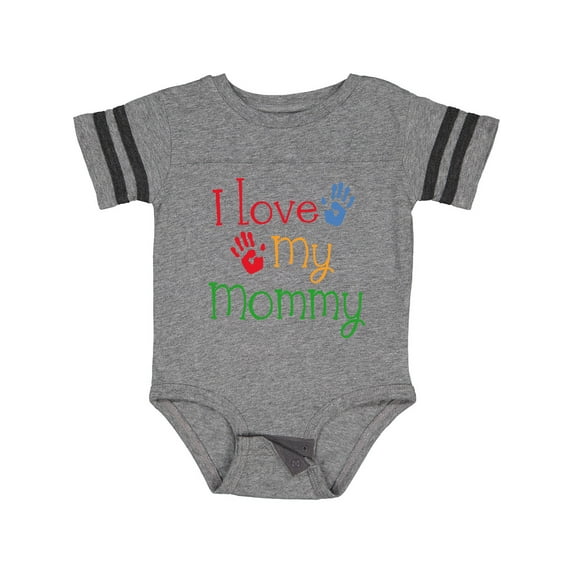 Inktastic I Love My Mommy Handprints Boys or Girls Baby Bodysuit