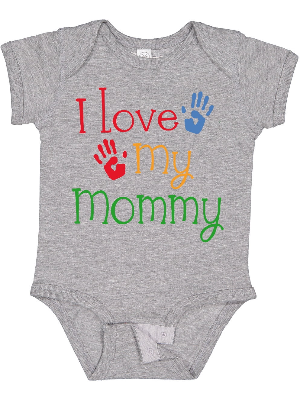 Inktastic I Love My Mommy Handprints Boys or Girls Baby Bodysuit