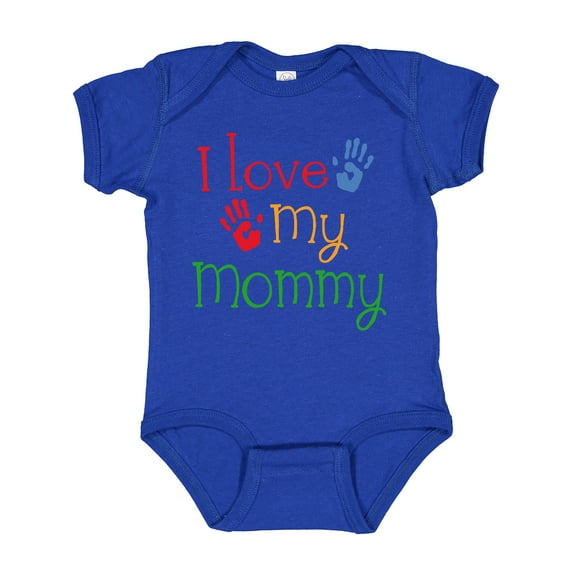 Inktastic I Love My Mommy Handprints Boys or Girls Baby Bodysuit