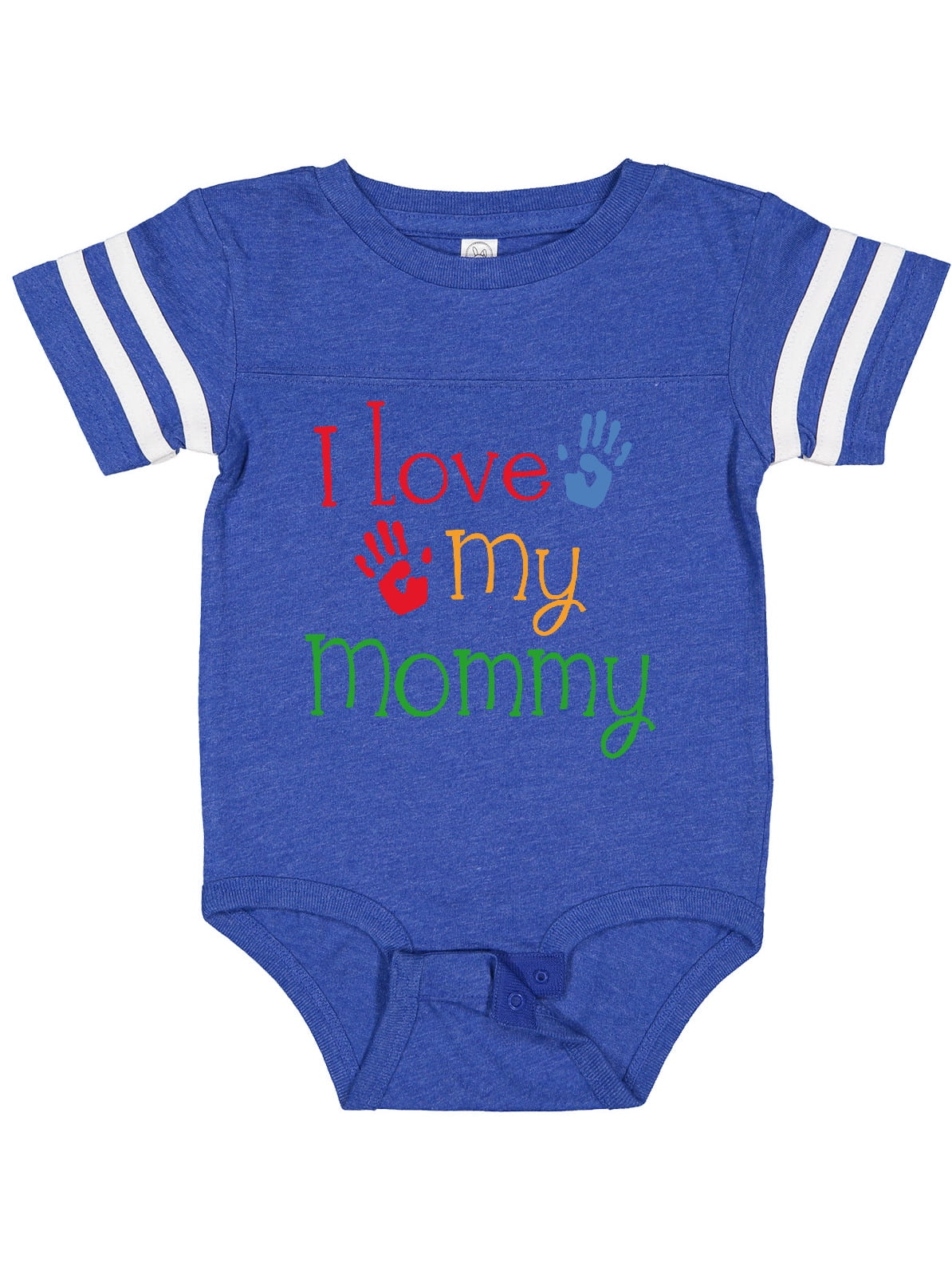 Inktastic I Love My Mommy Handprints Boys or Girls Baby Bodysuit