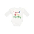 thumbnail image 1 of Inktastic I Love My Mommy Handprints Boys or Girls Long Sleeve Baby Bodysuit, 1 of 5