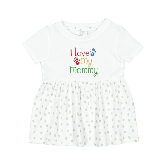 Inktastic I Love My Mommy Handprints Girls Baby Dress