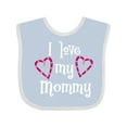 thumbnail image 1 of Inktastic I Love My Mommy- Hearts Boys or Girls Baby Bib, 1 of 4