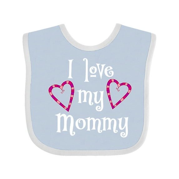 Inktastic I Love My Mommy- Hearts Boys or Girls Baby Bib