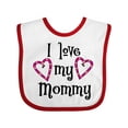 thumbnail image 1 of Inktastic I Love My Mommy- Hearts Boys or Girls Baby Bib, 1 of 4