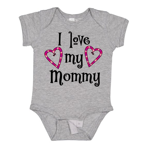 Inktastic I Love My Mommy- Hearts Boys or Girls Baby Bodysuit
