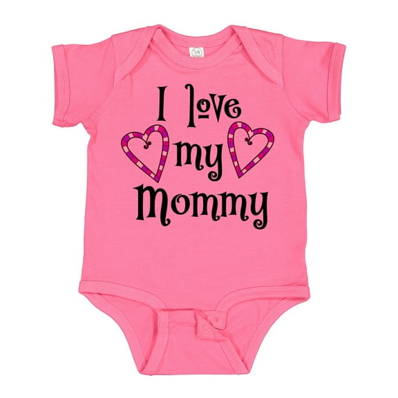 Inktastic I Love My Mommy- Hearts Boys or Girls Baby Bodysuit